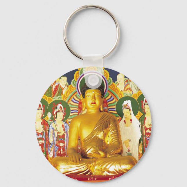 Guld Buddha Nyckelring (Framsida)