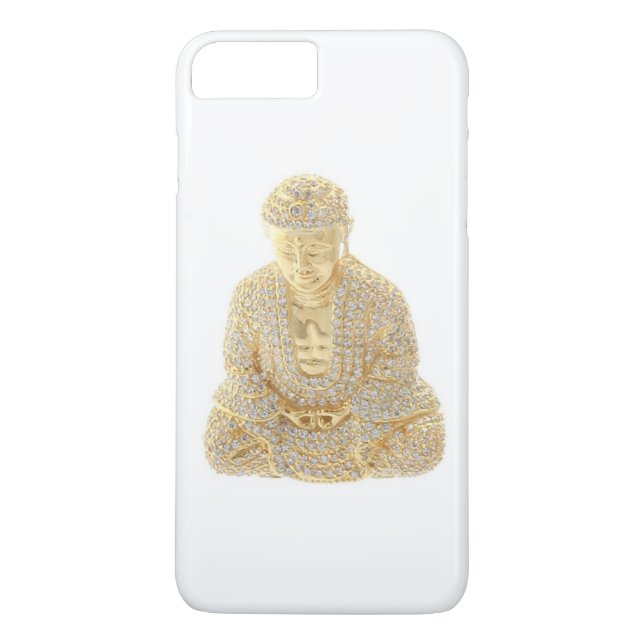 Guld Buddha Rhinestone Case-Mate iPhone Skal (Baksida)