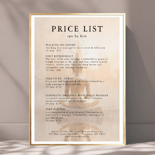 Guld Buddha Salong Prislista Affisch