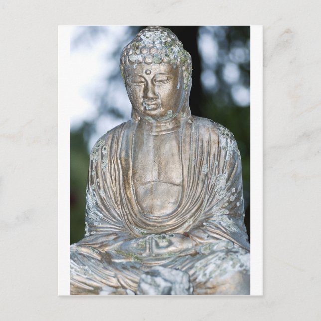 Guld Buddha Statue Vykort (Framsida)