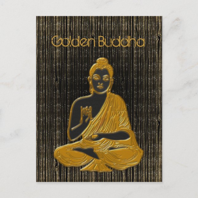 guld Buddha Vykort (Framsida)