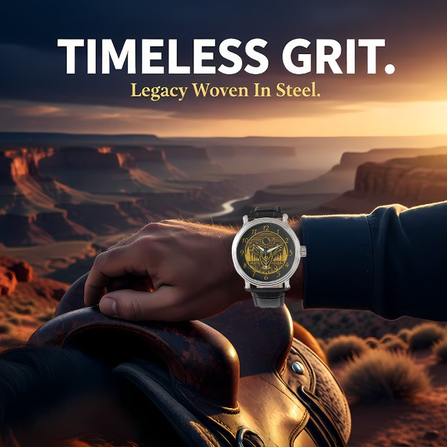 Guld Buffalo är huvudsakligen i naturen Armbandsur (Skapare uppladdad)