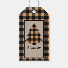 Guld Buffalo Play Julgran Presentetikett