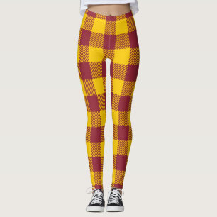 Guld- buffelpläd - som är röd och leggings