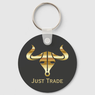 Guld Bull Just Trade Nyckelring