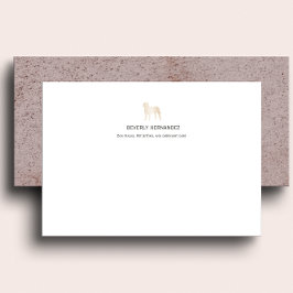 Guld Bullmastiff Dog Walker Elegant Monogram Anteckningskort
