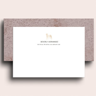 Guld Bullmastiff Dog Walker Elegant Monogram Anteckningskort