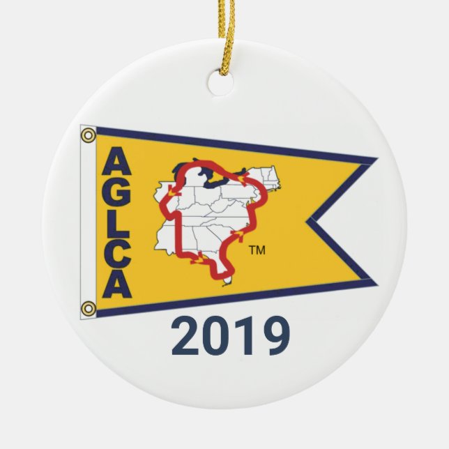 Guld Burgee (2019) Ceramisk prydnadsföremål Julgransprydnad Keramik (Framsidan)