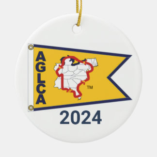 Guld Burgee (2024) Ceramisk prydnadsföremål Julgransprydnad Keramik