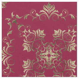 Guld- Burgundy Baroque. Tyg