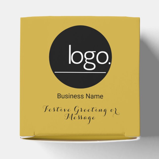 GULD BUSINESS COMPANY LOGOTYP CUSTOMER GIFT FÖRPAC PRESENTASKAR (Överdel)