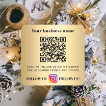 Guld business namn qr-kodinstagram