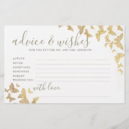 Guld Butterflies Advice Game Möhippa Brevpapper