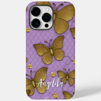 Guld Butterflies Personlig Namn