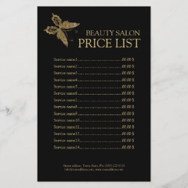 Guld Butterfly Beauty Care Black Pris List Flyer