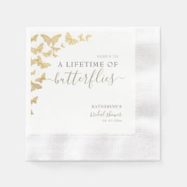 Guld Butterfly Boho Chic Möhippa Anpassningsbar Pappersservett