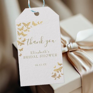Guld Butterfly Boho Chic Möhippa Tack Presentetikett