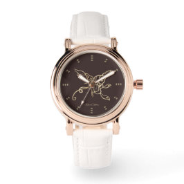 Guld Butterfly Luxury Watch Armbandsur