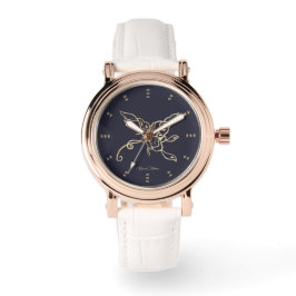 Guld Butterfly Luxury Watch Armbandsur