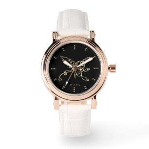 Guld Butterfly Luxury Watch Armbandsur