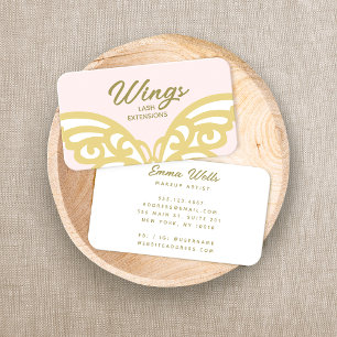 Guld Butterfly Modern Beauty Gult Modern Rosa Visitkort