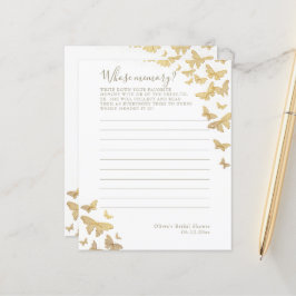 Guld Butterfly-Möhippa vars minnesspel