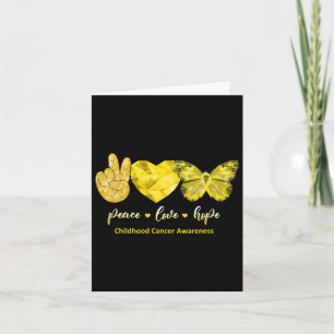 Guld Butterfly Peace Kärlek Hope Childnature Canca Kort