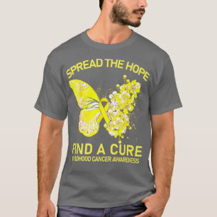Guld Butterfly Spread of Hope Hitta en Cure Childh T Shirt