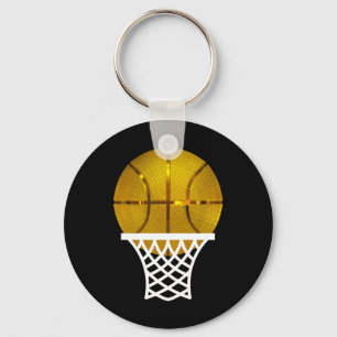 Guld Bysketbyll Trophy MVP Graphic Tee För manar W Nyckelring