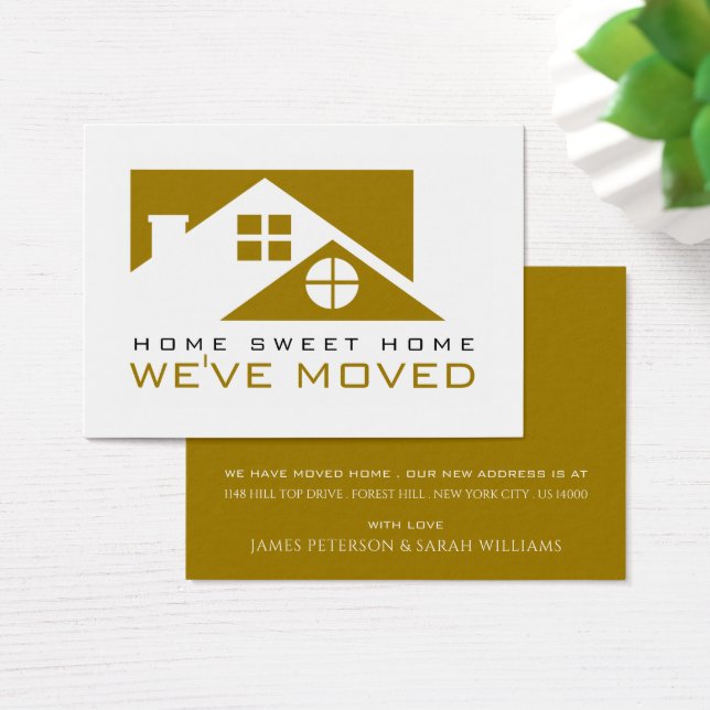 Guld, byte av Adress-kort Visitkort (Skivbord)