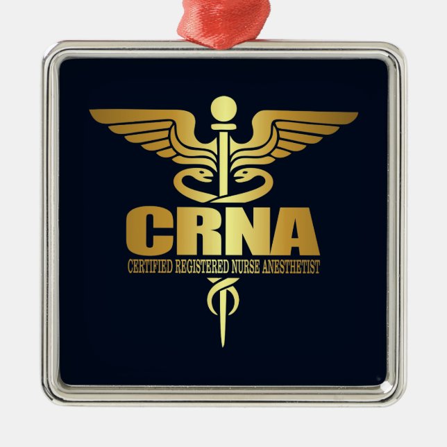 Guld Caduceus (CRNA) Julgransprydnad Metall (Framsidan)