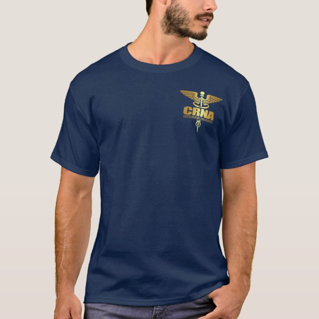 Guld Caduceus (CRNA) Tee (Framsida)