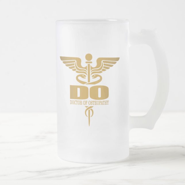 Guld Caduceus (DO) Frostat Ölglas (Höger)
