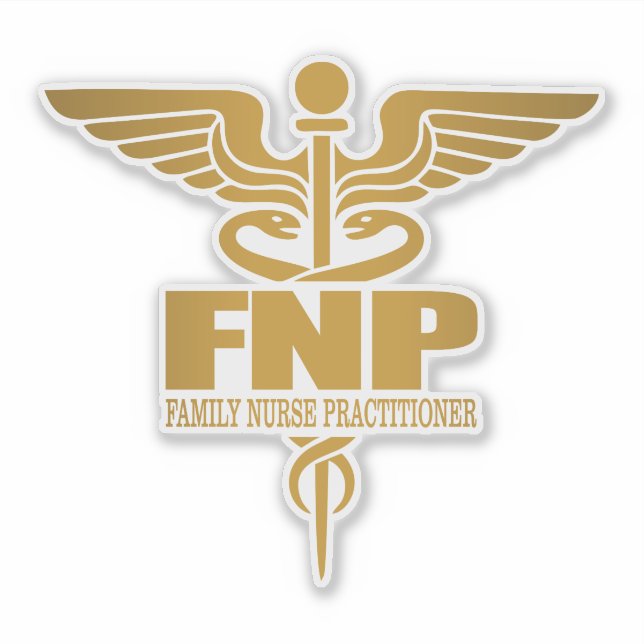 Guld Caduceus (FNP) Klistermärken (Framsida)