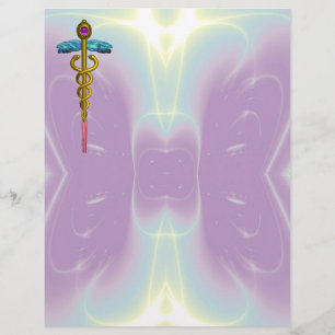 GULD CADUCEUS MEDICAL SYMBOL