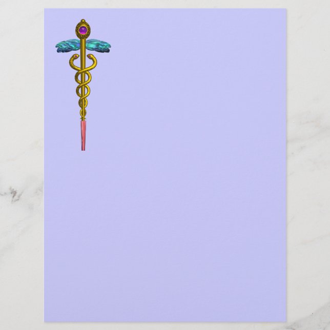 GULD CADUCEUS MEDICAL SYMBOL (Framsida)