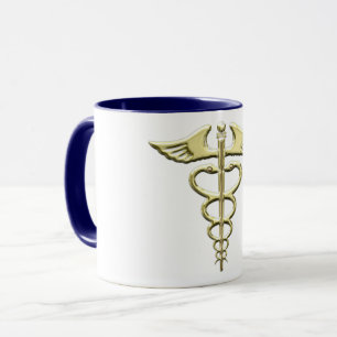 Guld Caduceus Mugg