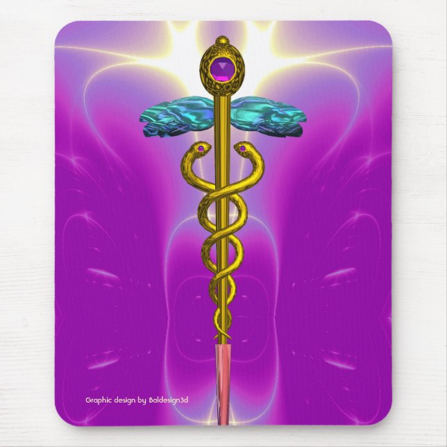 GULD CADUCEUS Rosa Fuchsia Musmatta (Framsidan)