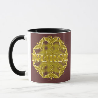 Guld Caduceus Star Nurse Mugg