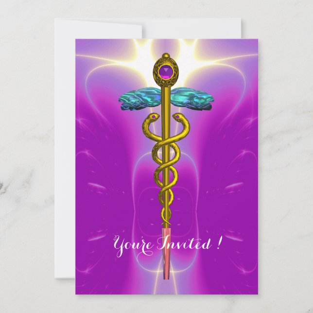 GULD CADUCEUS ,Studenten Medicinsk medicin Inbjudningar (Framsida)