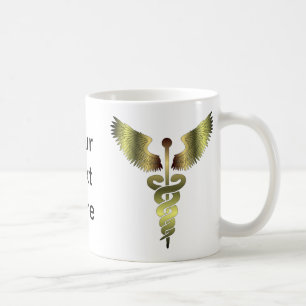 Guld Caduceus symbol Kaffemugg