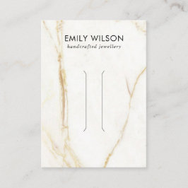 GULD CALACATTA MARBLE STRUKTUR HAIR CLIP VISNING VISITKORT