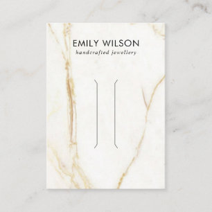 GULD CALACATTA MARBLE STRUKTUR HAIR CLIP VISNING VISITKORT
