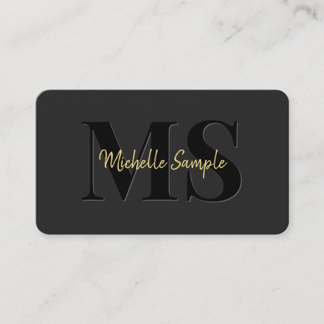 Guld Calligraphed Text Namn QR-kodskript Luxe Visitkort (Framsida)