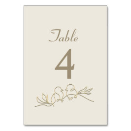 Guld Calligraphy Bröllop Bordsnummer