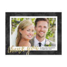 Guld Calligraphy Elegant bröllop Tack