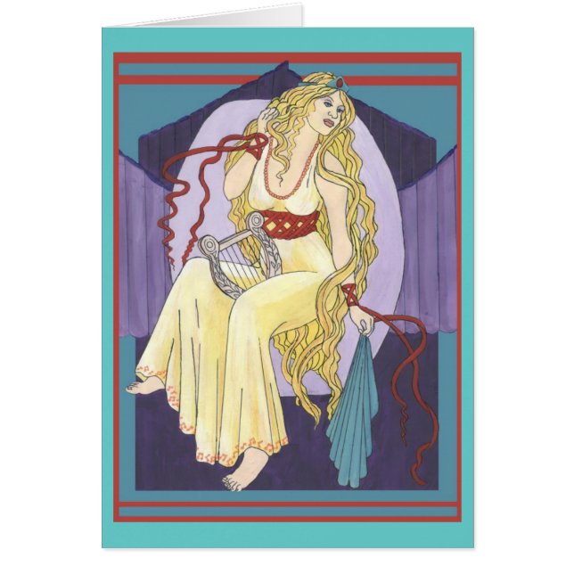 Guld- Calliope Hälsningskort (Framsidan)