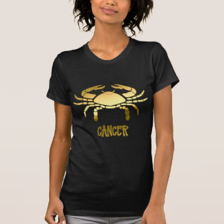 Guld Cancer Crab Astrology Horoscope Zodiac-tecken T Shirt