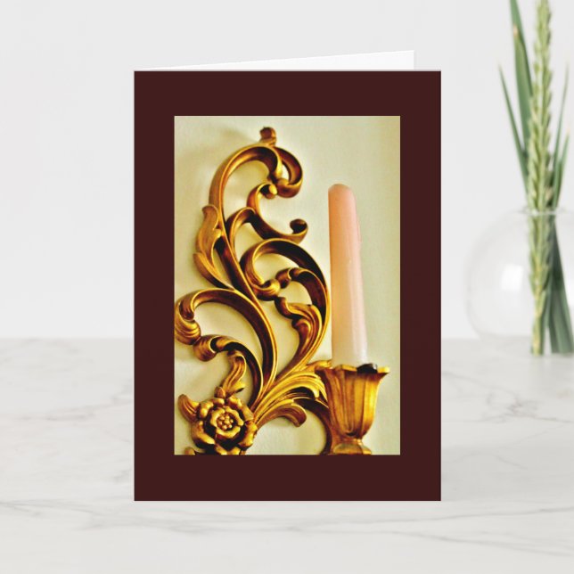Guld Candle Sconce Kort (Framsida)