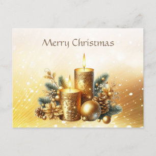 Guld Candles Helgdag julkort Vykort